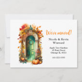 引っ越しました秋秋リースドア 案内状 (正面)