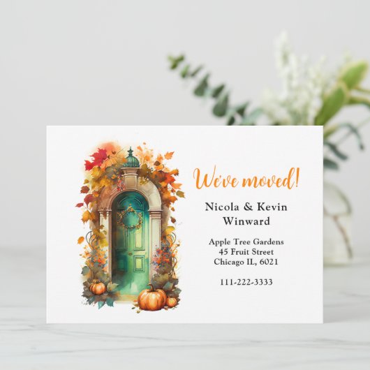 引っ越しました秋秋リースドア 案内状 (スタンド正面)