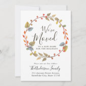 引っ越しました秋秋リースホリデームービング 案内状 (正面)