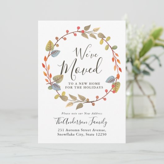 引っ越しました秋秋リースホリデームービング 案内状 (スタンド正面)