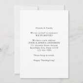 引っ越しました秋秋リースホリデームービング 案内状 (裏面)