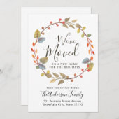 引っ越しました秋秋リースホリデームービング 案内状 (正面/裏面)