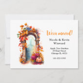 引っ越しました秋紅葉ドア 案内状 (正面)