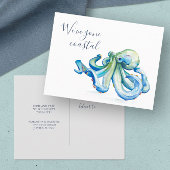 引っ越しました移動アナウンスメントカード水色 ポストカード