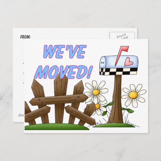 引っ越しました移動通知 案内ポストカード (正面/裏面)