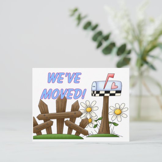 引っ越しました移動通知 案内ポストカード (スタンド正面)