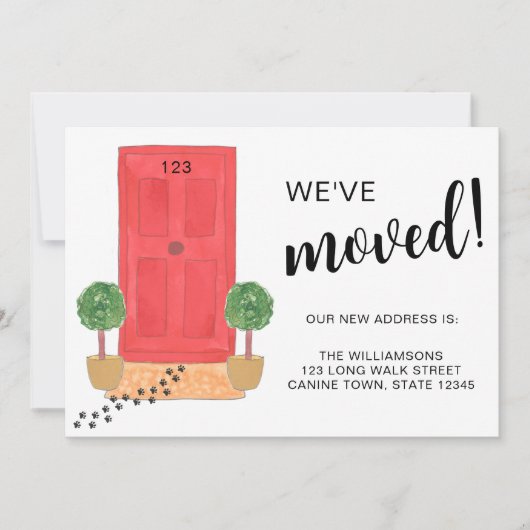 引っ越しました移動 案内状 (正面)