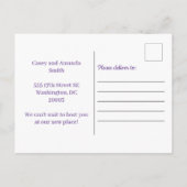 引っ越しました窓バルコニー葉書 ポストカード (裏面)