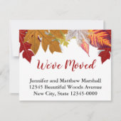 引っ越しました紅葉の移動告知 案内状 (正面)