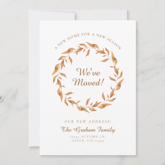 引っ越しました紅葉リースの移動告知 (正面)