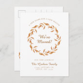 引っ越しました紅葉感謝祭の動き 案内ポストカード (正面/裏面)