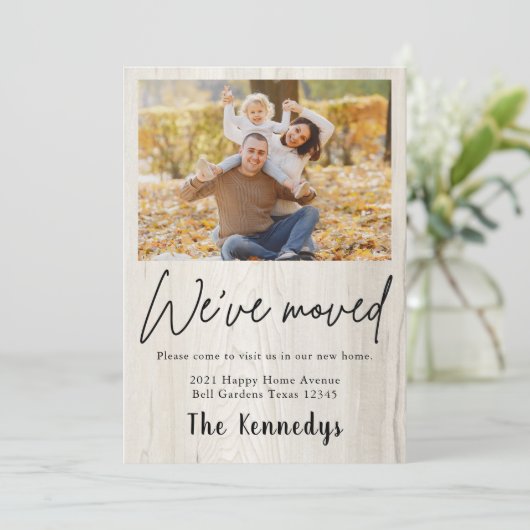 引っ越しました素朴の写真の移動の発表 案内状 (スタンド正面)