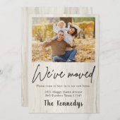 引っ越しました素朴の写真の移動の発表 案内状 (正面/裏面)