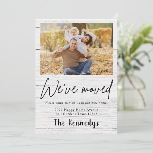 引っ越しました素朴の写真の移動 案内状 (スタンド正面)