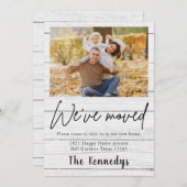 引っ越しました素朴の写真の移動 案内状 (正面/裏面)