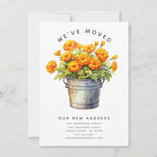 引っ越しました素朴フローラの移行発表 招待状 (正面)