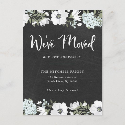 引っ越しました素朴フローラ|引っ越し案内 インビテーションポストカード (正面)