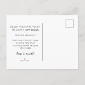 引っ越しました素朴マウンテンズニューホーム 案内ポストカード (裏面)