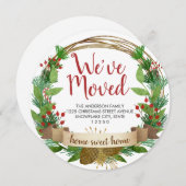 引っ越しました素朴リースホリデームービング 案内状 (正面/裏面)