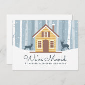 引っ越しました素朴客室の移動案内 案内ポストカード (正面/裏面)