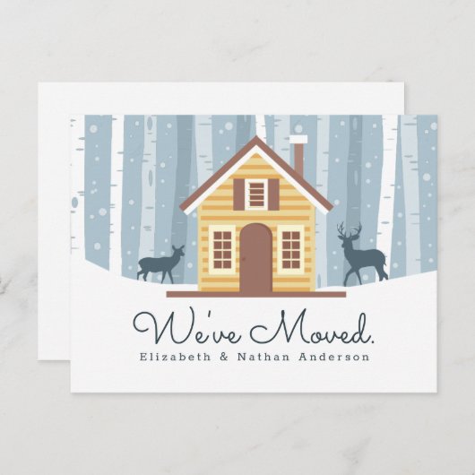 引っ越しました素朴客室の移動案内 案内ポストカード (正面/裏面)