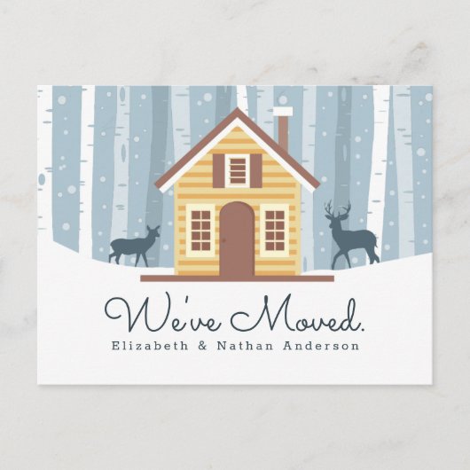 引っ越しました素朴客室の移動案内 案内ポストカード (正面)