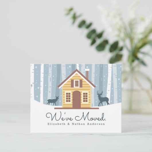 引っ越しました素朴客室の移動案内 案内ポストカード (スタンド正面)