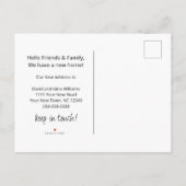 引っ越しました素朴山の住所の変更 案内ポストカード (裏面)