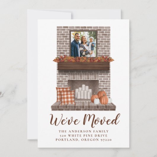 引っ越しました素朴秋ファームハウスフィレックスムービング 案内状 (正面)