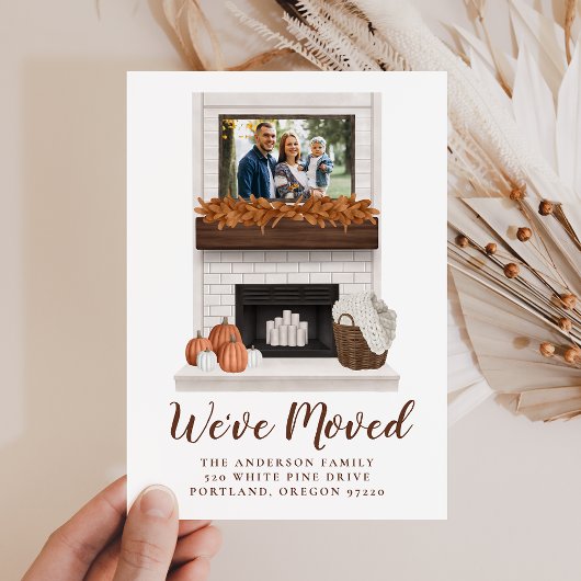 引っ越しました素朴秋ファームハウスフィレックスムービング 案内状