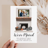 引っ越しました素朴秋ファームハウスフィレックスムービング 案内状