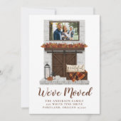 引っ越しました素朴秋ファームハウスフィレックスムービング 案内状 (正面)