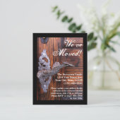 引っ越しました素朴、ドア移動はがき 案内ポストカード (スタンド正面)