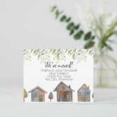 引っ越しました編集可能な新しいアドレス ポストカード (スタンド正面)