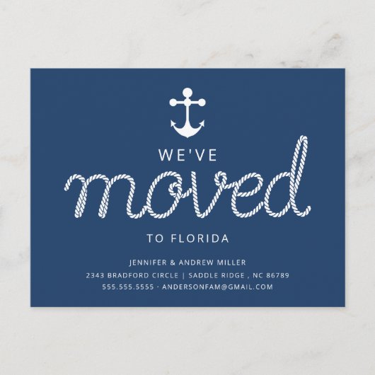 引っ越しました航海のいかりの移行発表 案内ポストカード (正面)