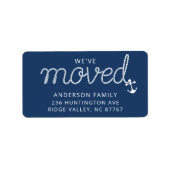 引っ越しました航海のいかり差出人住所 ラベル (正面)