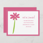 引っ越しました花発表会（ピンク） 案内状 (正面/裏面)