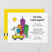 引っ越しました街並み – はがき 案内ポストカード (正面/裏面)