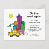 引っ越しました街並み – はがき 案内ポストカード (正面)