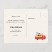 引っ越しました赤いトラックを移動 案内ポストカード (裏面)