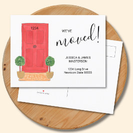 引っ越しました赤戸水色の変更 案内ポストカード