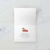 引っ越しました赤貨物自動車の転勤 ノートカード (内部)