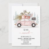 引っ越しました車クリスマスツリーの水の色を移動 シーズンカード (正面)