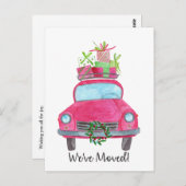引っ越しました車 ポストカード (正面/裏面)