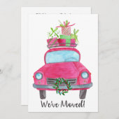引っ越しました車 招待状 (正面/裏面)