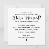 引っ越しました転居予告 (裏面)