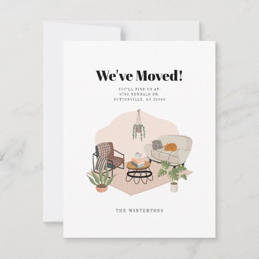 引っ越しました転居予告 (正面)