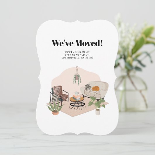 引っ越しました転居予告 (スタンド正面)