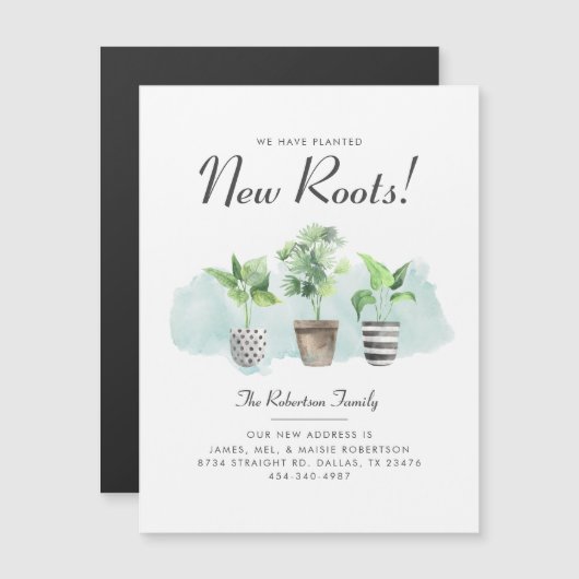 引っ越しました転居予告 (正面/裏面)