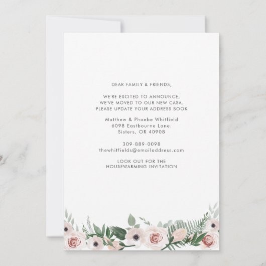 引っ越しました転居予告 (裏面)